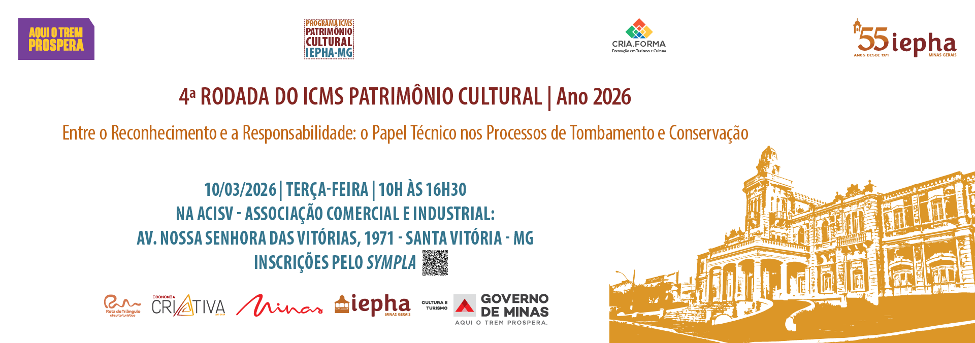 4ª Rodada do ICMS Patrimônio Cultural - Ano 2026