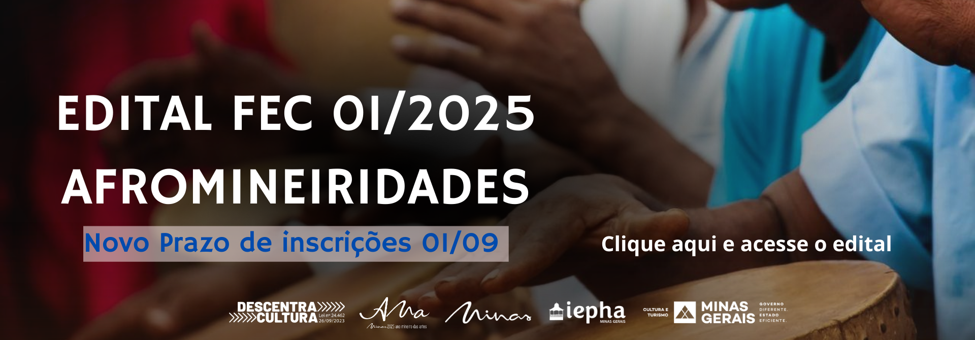 Edital FEC 01/2025 Afromineiridades