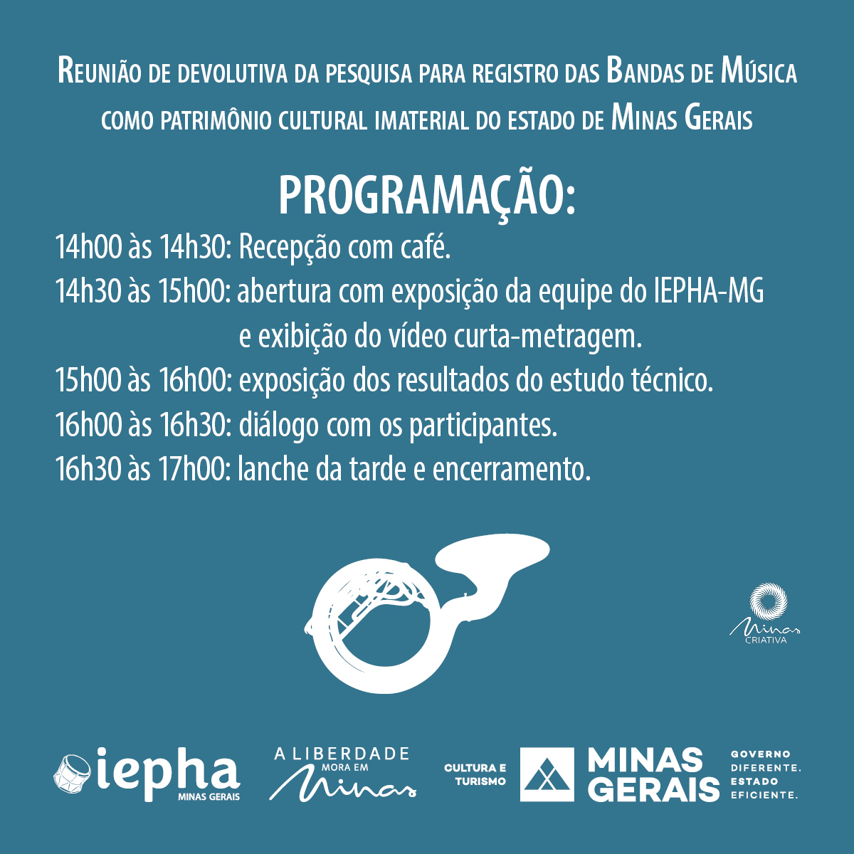 Flyer Insta Feed Reuniao de devolutiva da pesquisa para registro das Bandas 1a 2